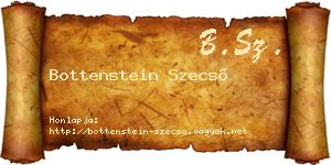 Bottenstein Szecső névjegykártya