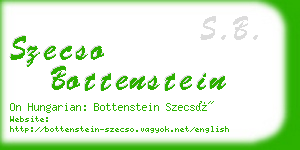 szecso bottenstein business card